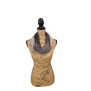 Mixit sparkly gray ombre winter infinity scarf, one size